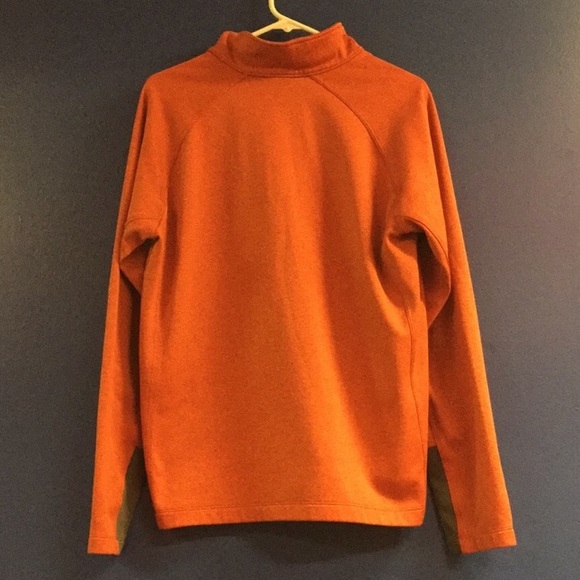 Orange North Face 1/4 zip pullover - Picture 2 of 5